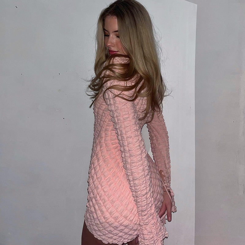 Madison Puff Plaid Sheath Dress