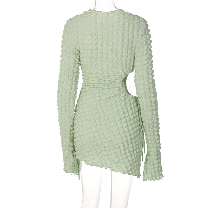 Madison Puff Plaid Sheath Dress