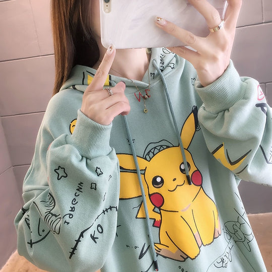 Pikachu Anime Oversized Hoodie