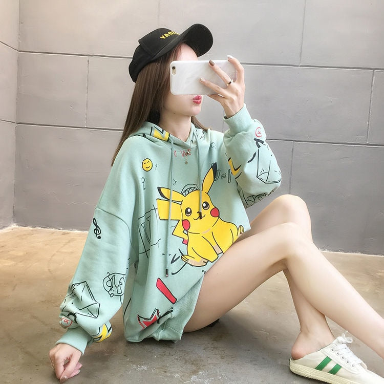 Pikachu Anime Oversized Hoodie