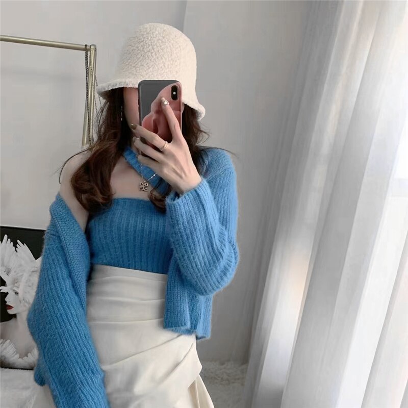 Eira Faux Fur Blouse with Shrug