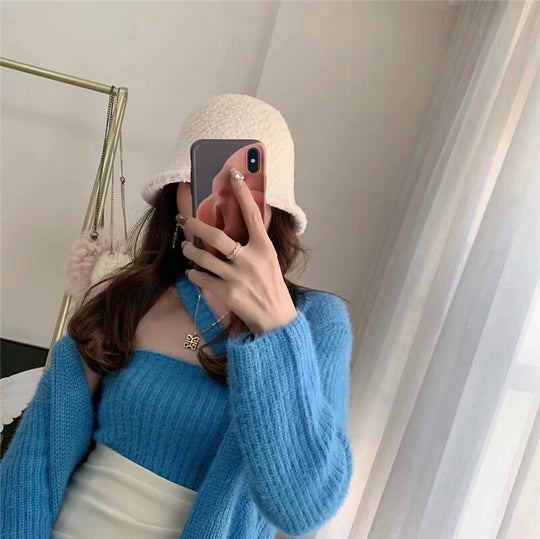 Eira Faux Fur Blouse with Shrug