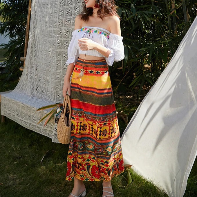 Avery Long skirt with Blouse