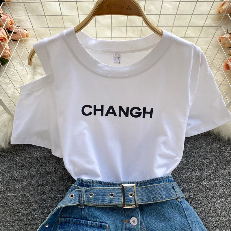 Eden T-shirt dress with Denim Skirt and Belt