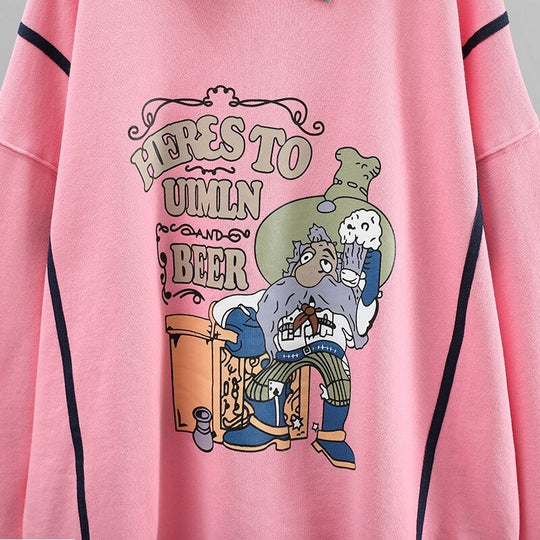 Rowdy Graphic Print Oversized Sweatshirt