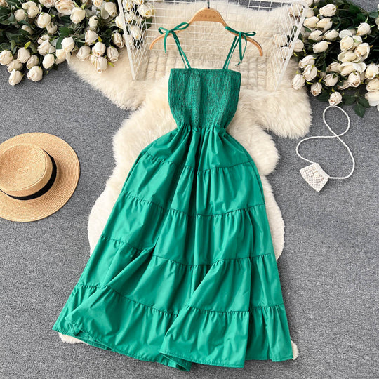 Summer Edging pleated Dress
