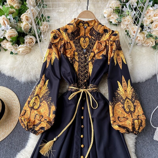 Keeya Bohemian Printed Vintage Dress