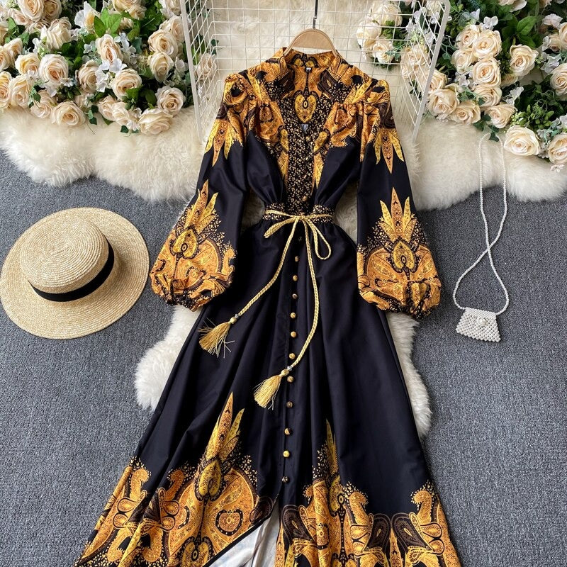 Keeya Bohemian Printed Vintage Dress