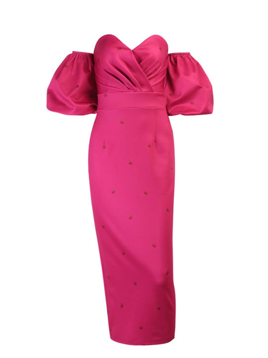 Vienna Mermaid Dress with Lantern Sleeves