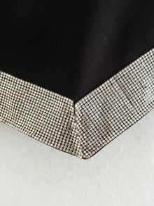 Megan High Waisted Sequin Patch work Skirt