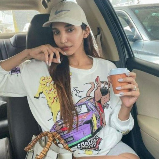 Scooby Doo Graphic Print Oversized Sweatshirt