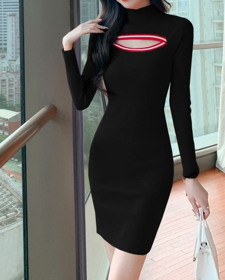 Soneya High Neck Bodycon Dress – TrenBee