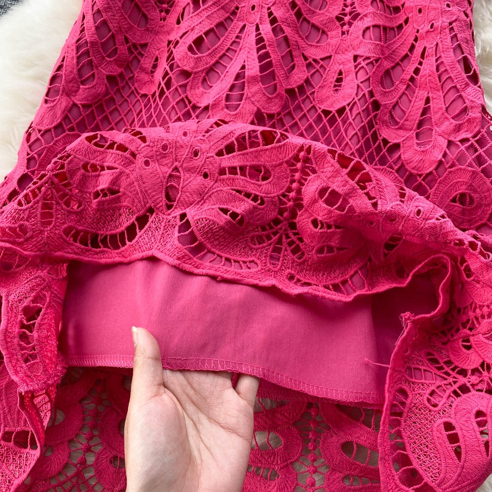 Eloise Hollow Out Lace Dress