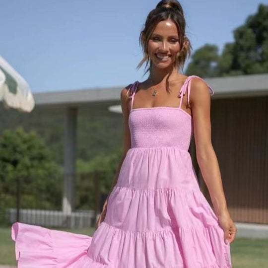 Summer Edging pleated Dress