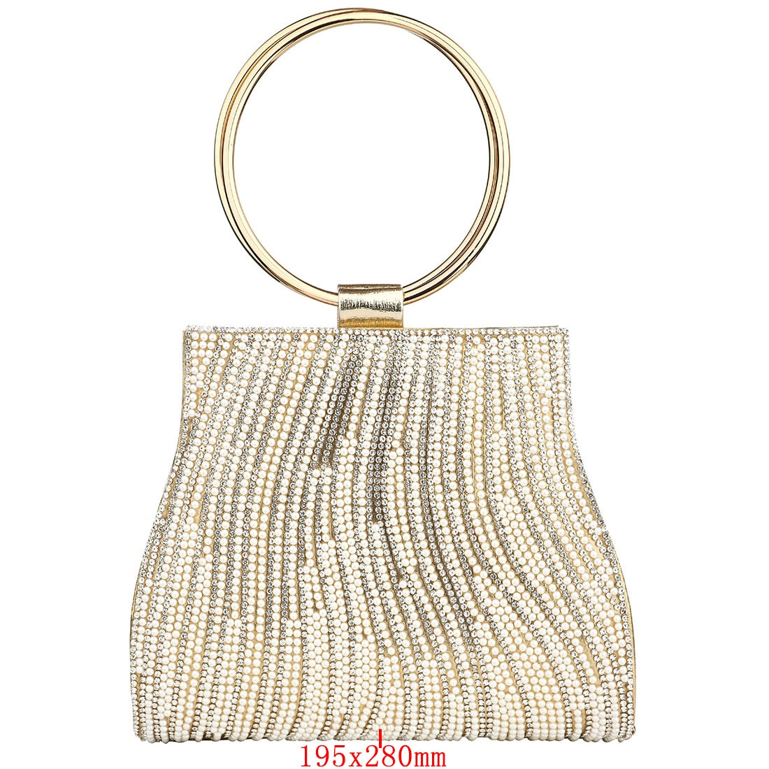 Maisie Rhinestone Clutch with Pearl Detailing