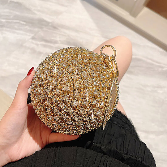 Crystal 3D Clutch with Shoulder Chain