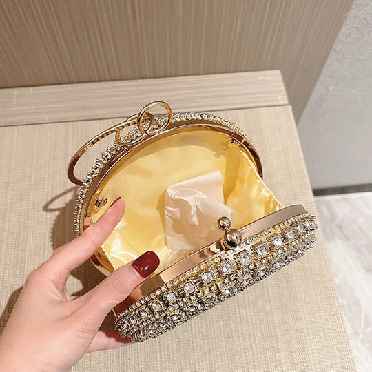Sphere 3D Clutch with Shoulder Chain
