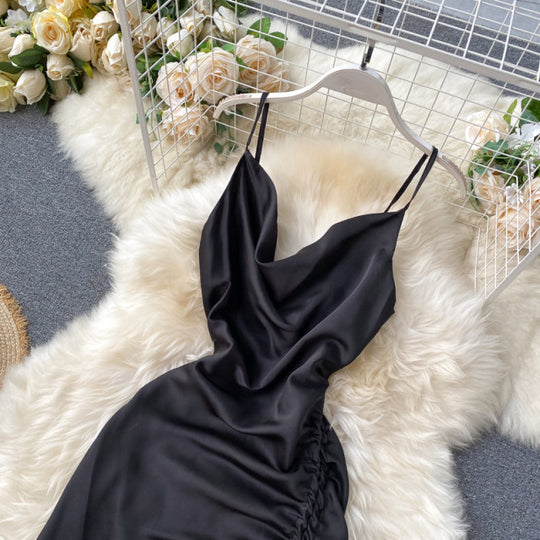 Riviera Satin spaghetti Dress