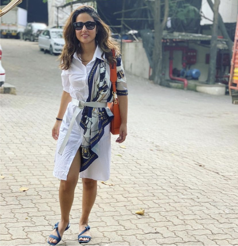 Hayley Midi Dress with Scarf