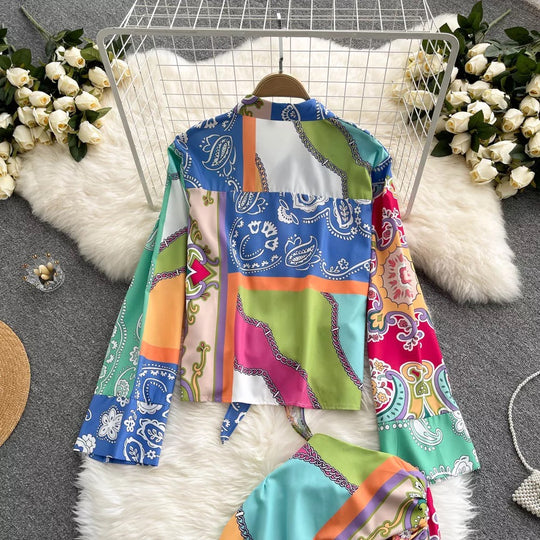 Clover vintage Set with Split Skirt