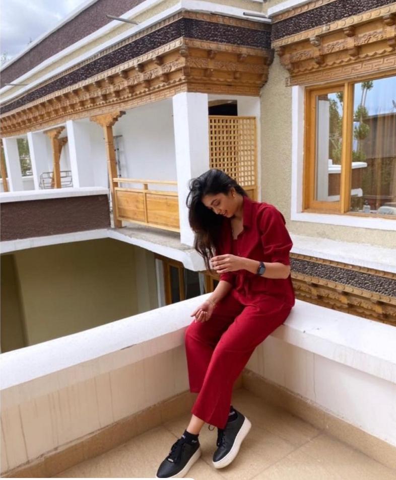 Seaside wide legged Pleated Jumpsuit with lace up blouse