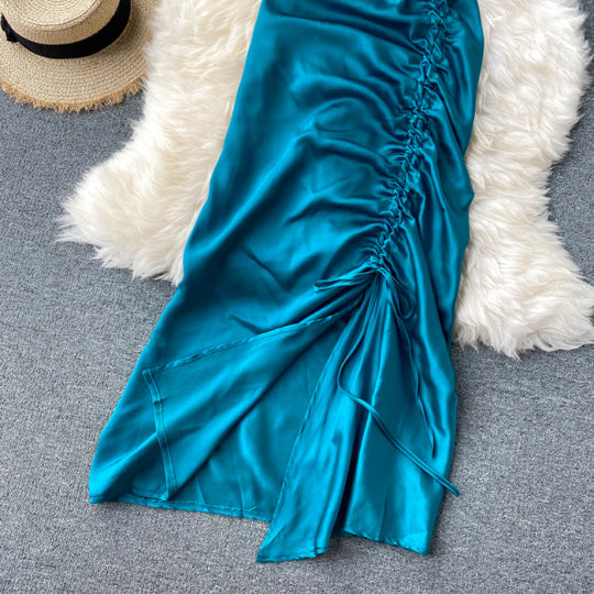 Riviera Satin spaghetti Dress