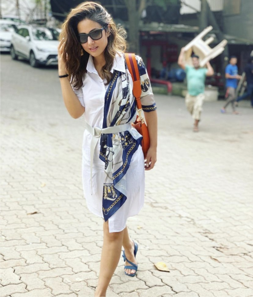 Hayley Midi Dress with Scarf