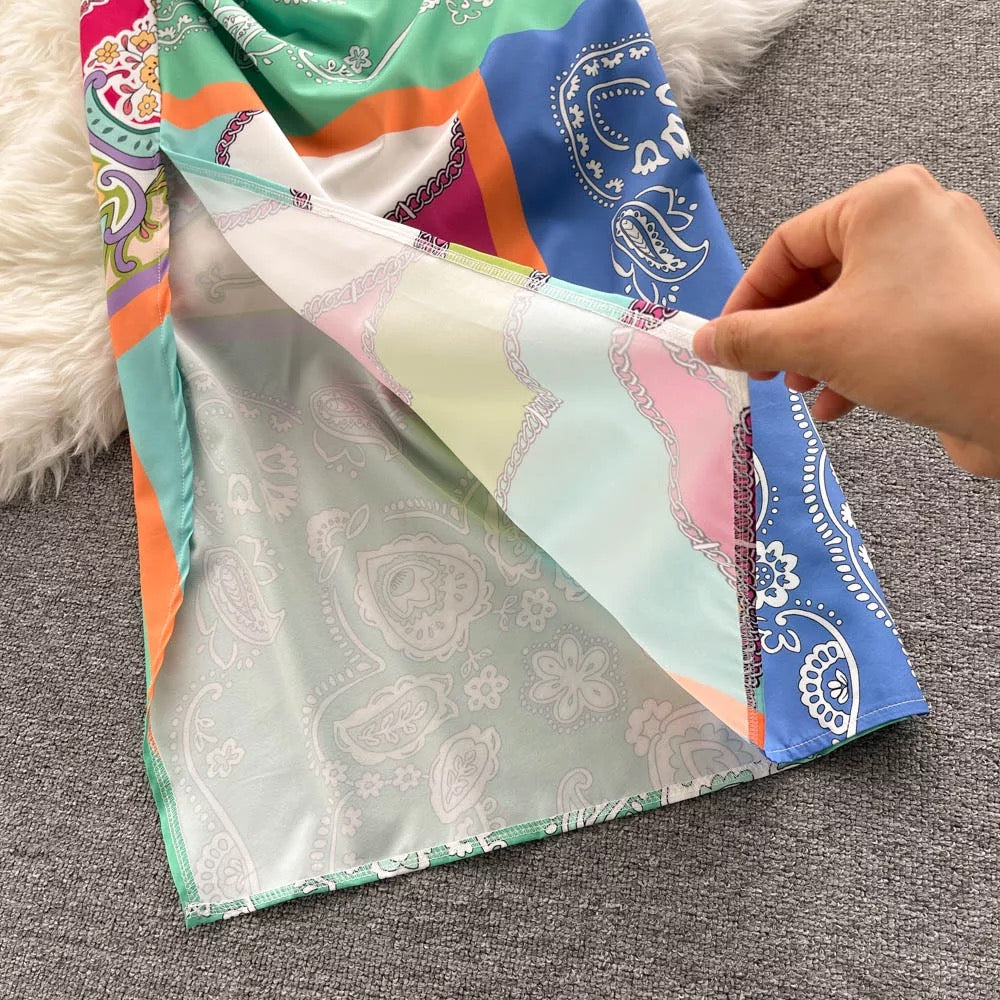 Clover vintage Set with Split Skirt