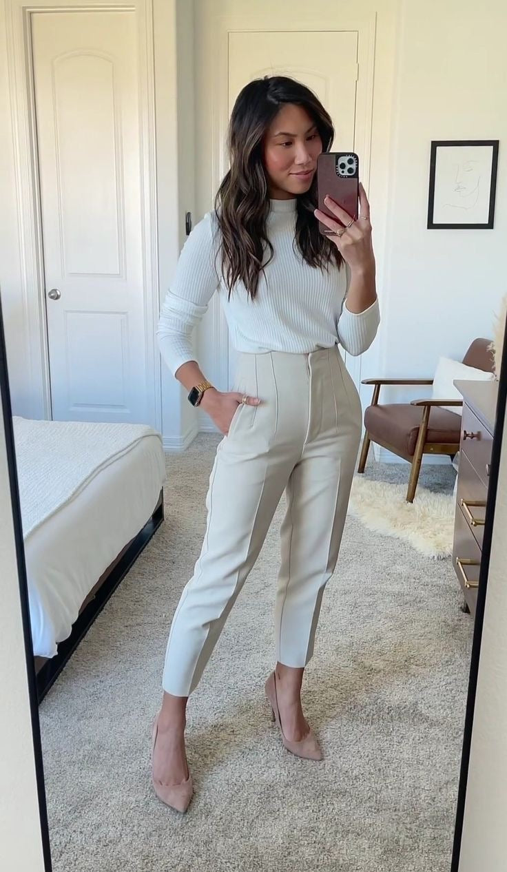 Victoria pegged High Waist Trousers