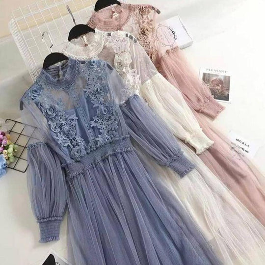 Sicilian Lace Long Veil Dress