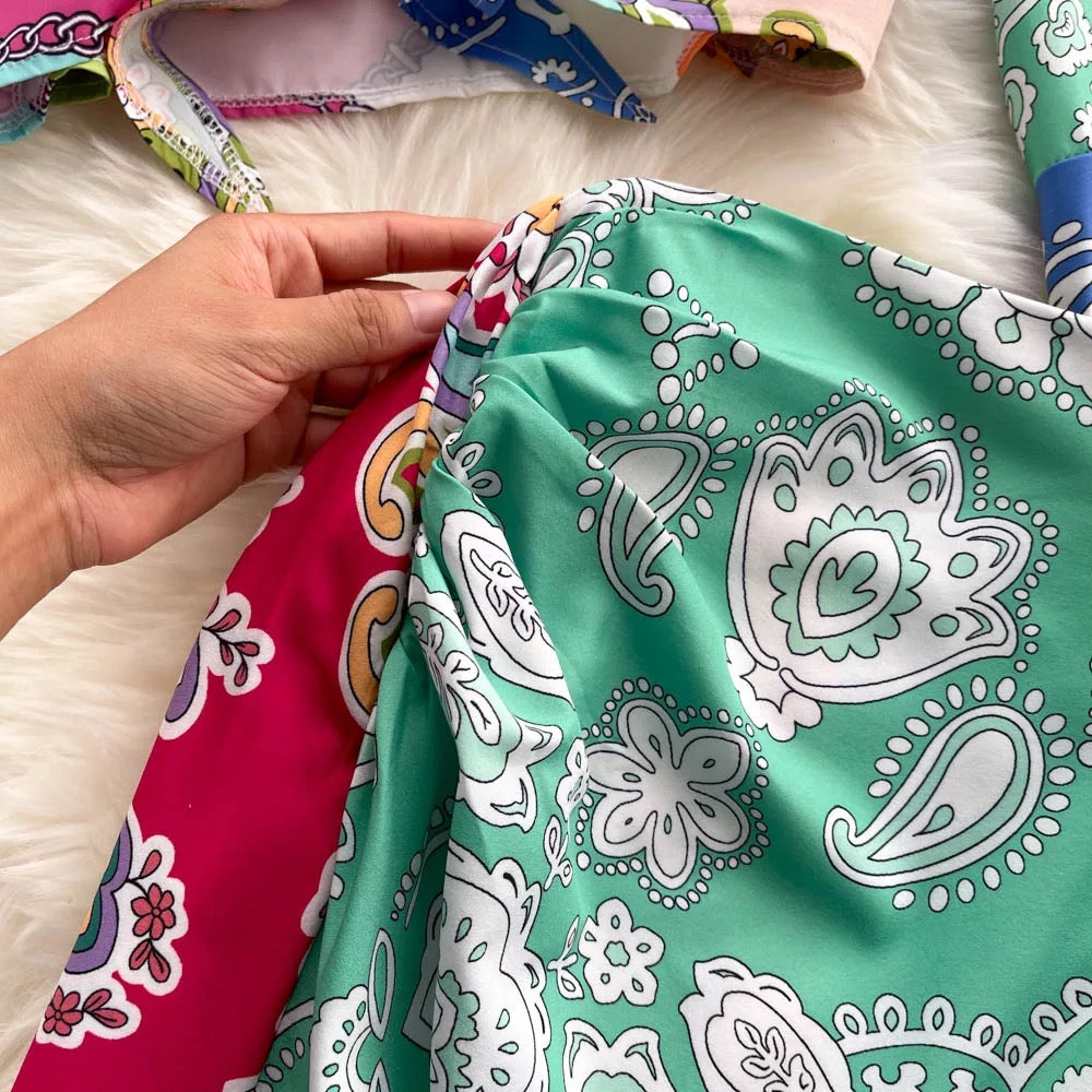 Clover vintage Set with Split Skirt