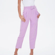 Voila Belted eyelet pegged High Waist Trousers