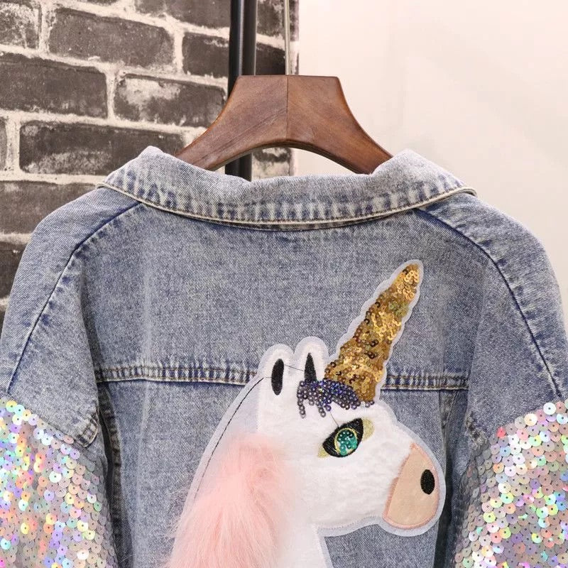Delilah Unicorn Denim Jacket