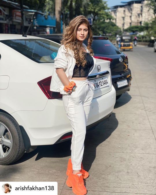 Samantha Net Bardot Crop Top