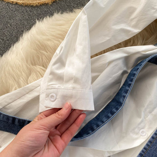 Laura Belted Denim Blouse