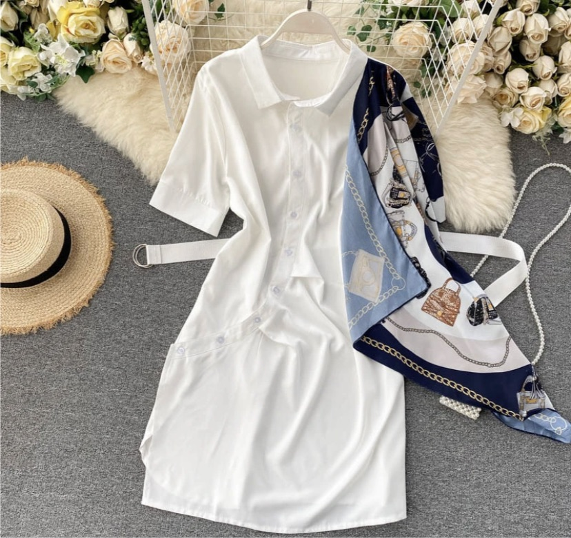 Hayley Midi Dress with Scarf