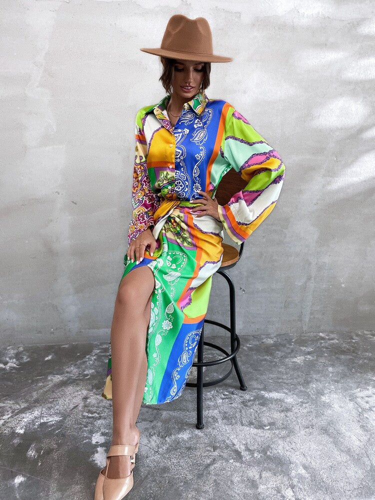 Clover vintage Set with Split Skirt