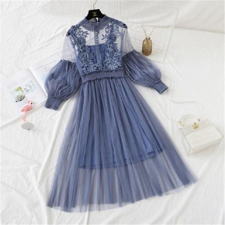 Sicilian Lace Long Veil Dress