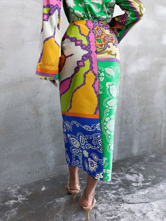 Clover vintage Set with Split Skirt