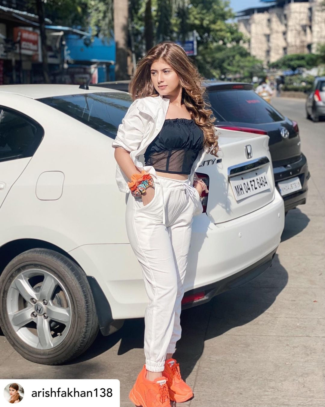 Samantha Net Bardot Crop Top