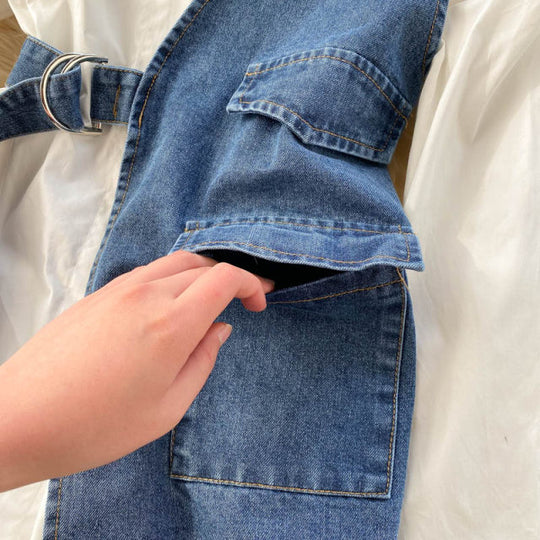 Laura Belted Denim Blouse