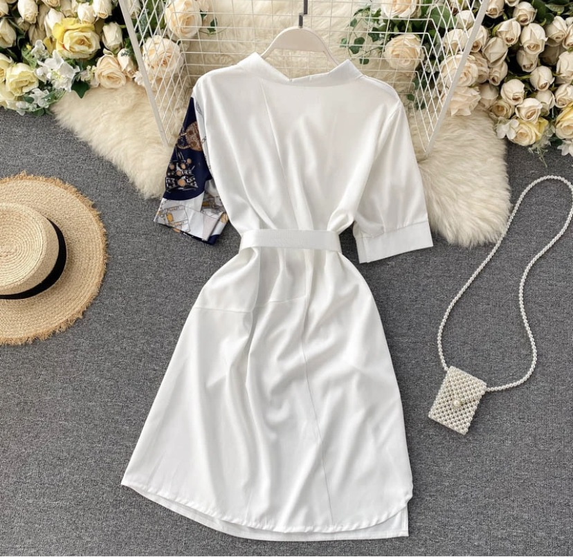 Hayley Midi Dress with Scarf