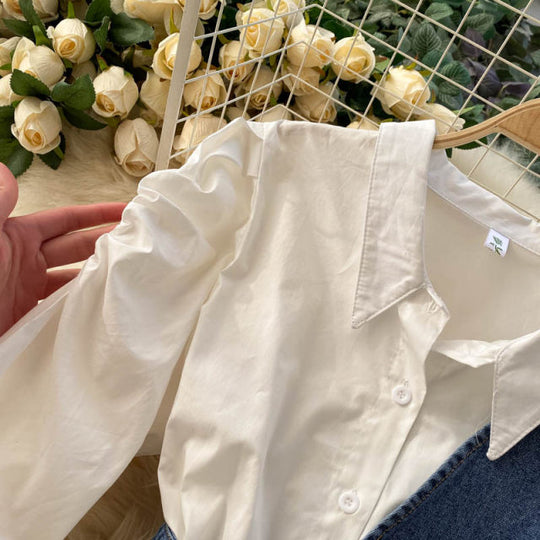 Laura Belted Denim Blouse