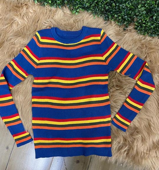 Daisy multi shade striped top