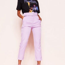 Voila Belted eyelet pegged High Waist Trousers