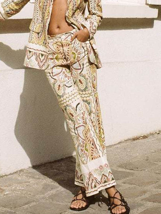 Shenice Printed Blazer and Pants Set