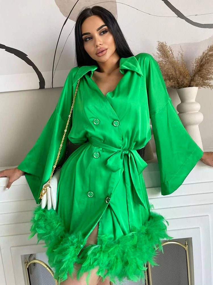 Linda Feather Vintage Dress