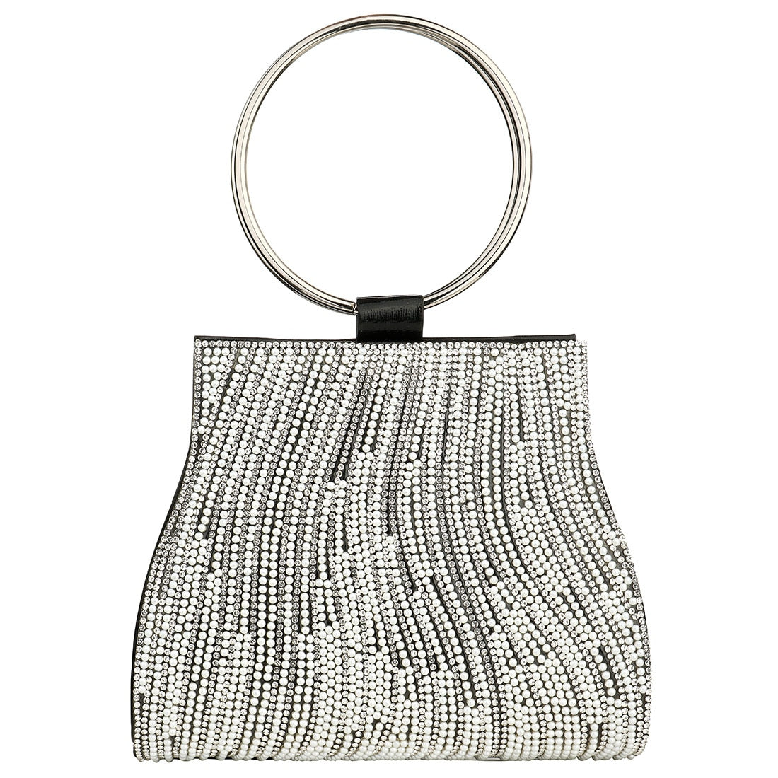 Maisie Rhinestone Clutch with Pearl Detailing