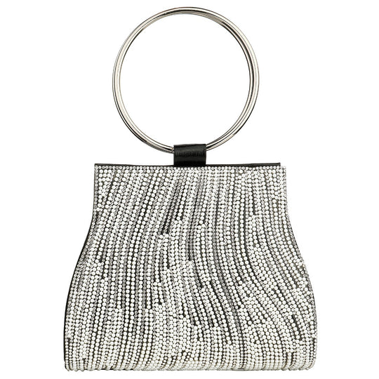 Maisie Rhinestone Clutch with Pearl Detailing