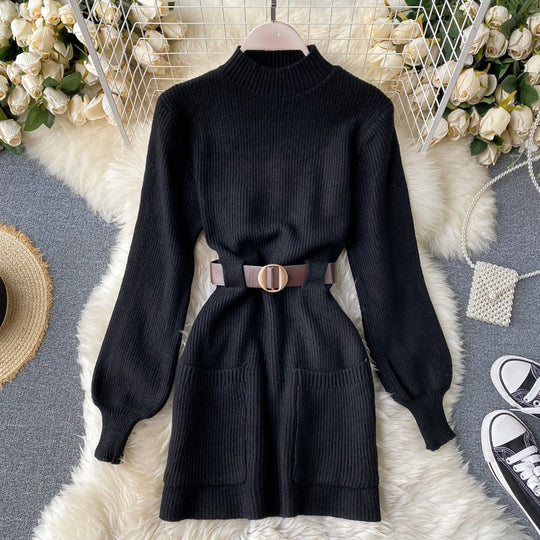 Toronto Sweater Dress with Belt